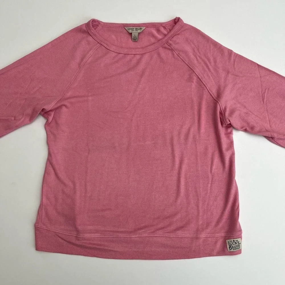 Lucky Brand Girl Youth Pink and Camo Sweaters,‎ Lucky Sweaters, Lucky Brand M10